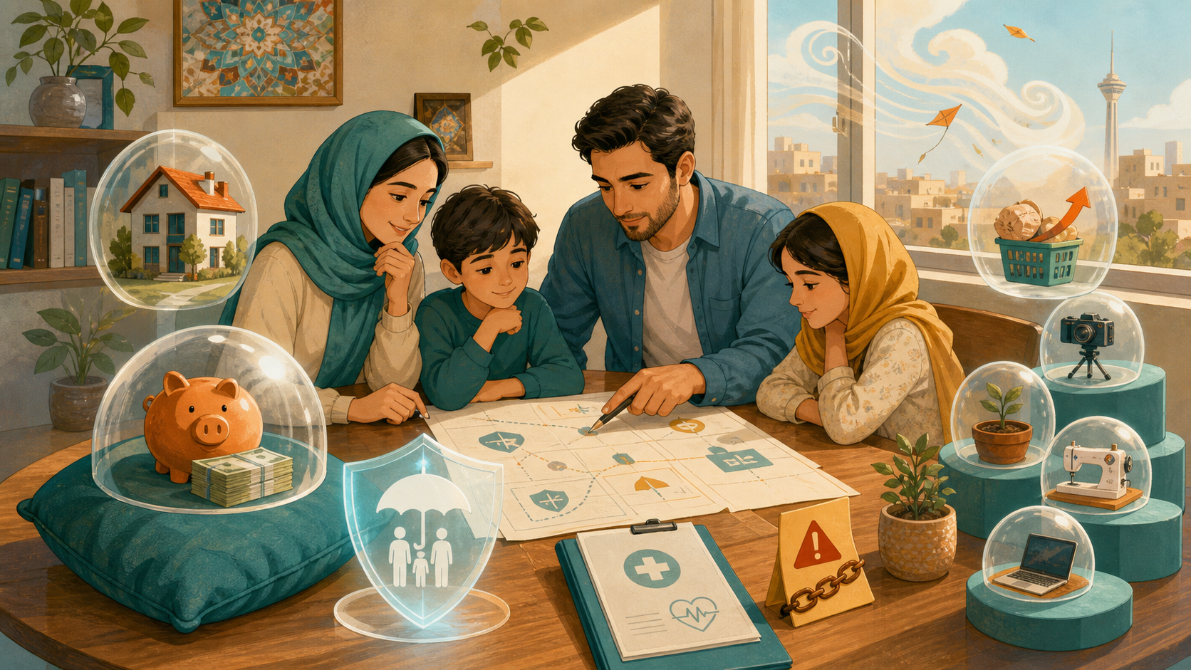مدیریت ریسک مالی خانواده؛ از بیمه تا صندوق اضطراری