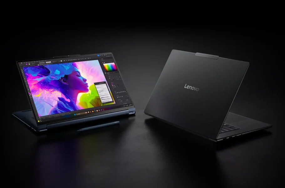 لنوو از لپ‌تاپ‌های جدید سری یوگا با تراشه RTX Spark رونمایی کرد