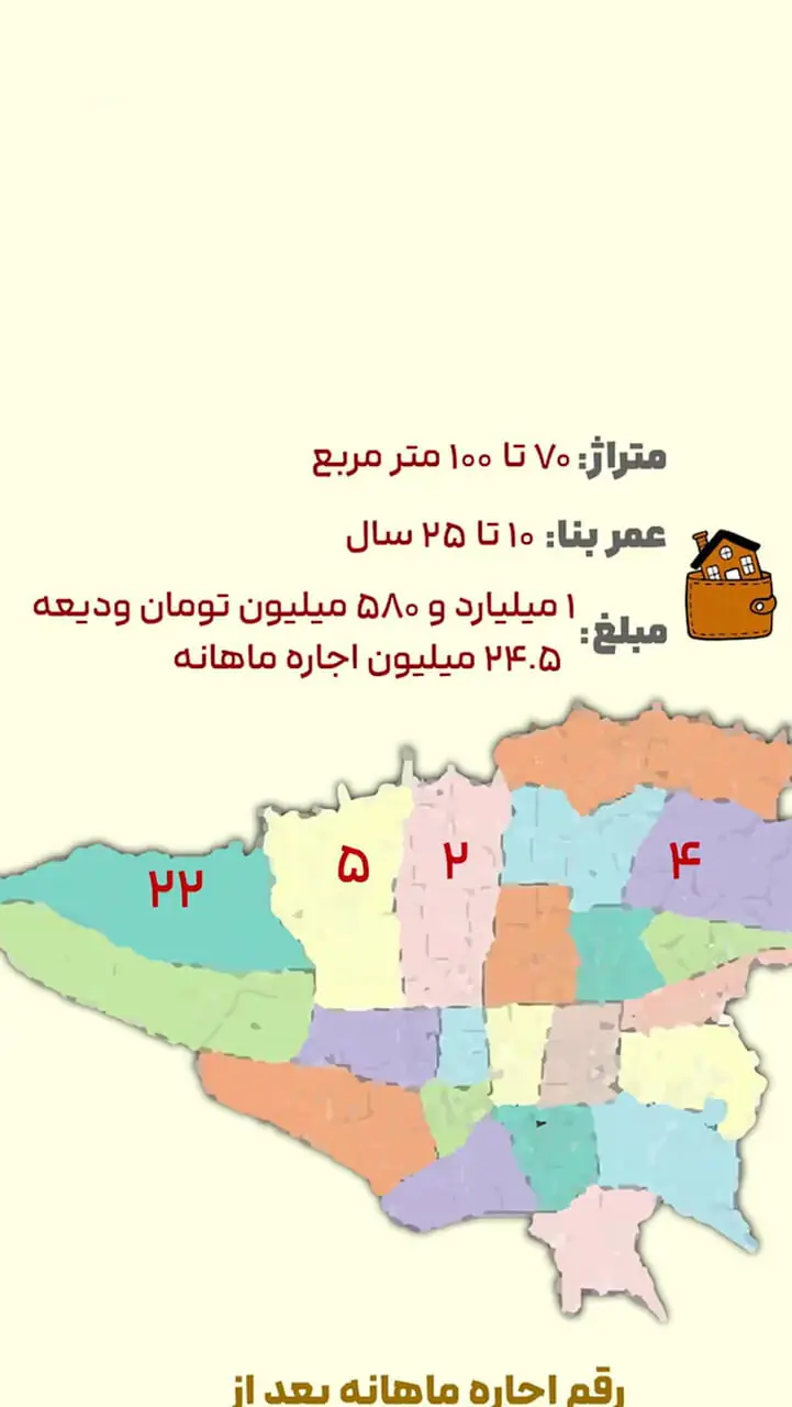 خانه‌های میان‌متراژ در مناطق متوسط تهران چند اجاره می‌روند؟